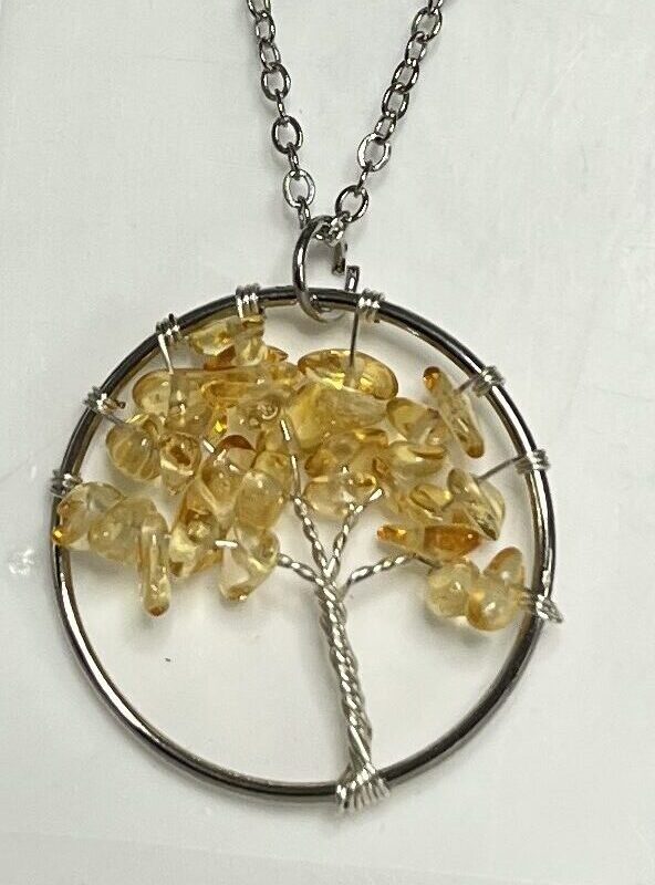 Necklace - Tree of Life - Citrine